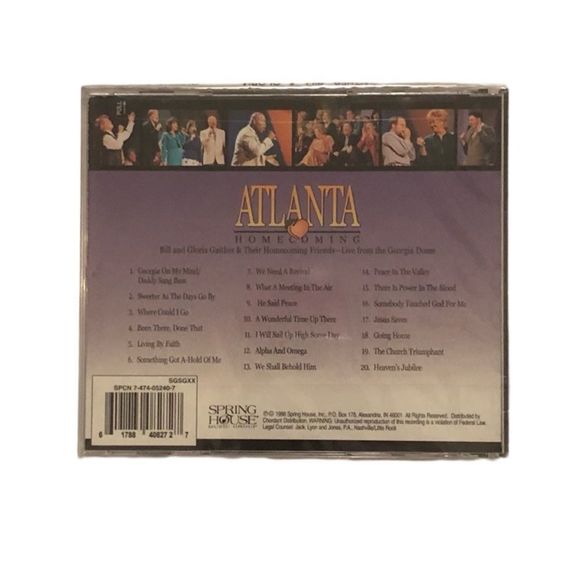 Atlanta Homecoming CD - Gaither Gospel Series,‎ NWT, Vintage 1998 - Picture 2 of 2